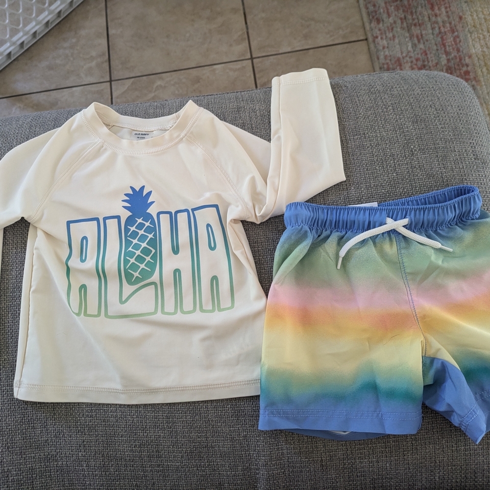 Old Navy Blue and Pastel Shorts